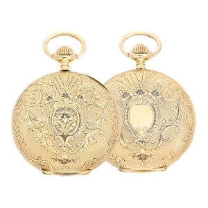 Swiss gold with extremely engraved case Circa 1910