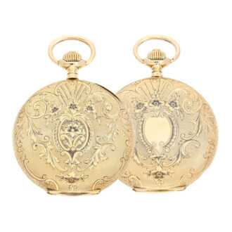 Swiss gold with extremely engraved case Circa 1910 Swiss gold with extremely engraved case Circa 1910