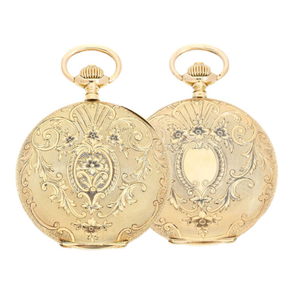 Swiss gold with extremely engraved case Circa 1910 Swiss gold with extremely engraved case Circa 1910