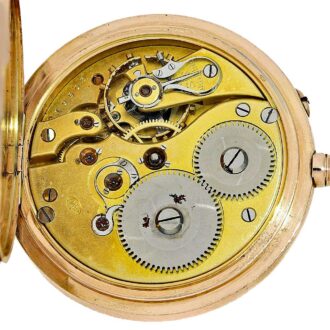 Swiss beautiful pink gold watch with rare caliber circa 1901