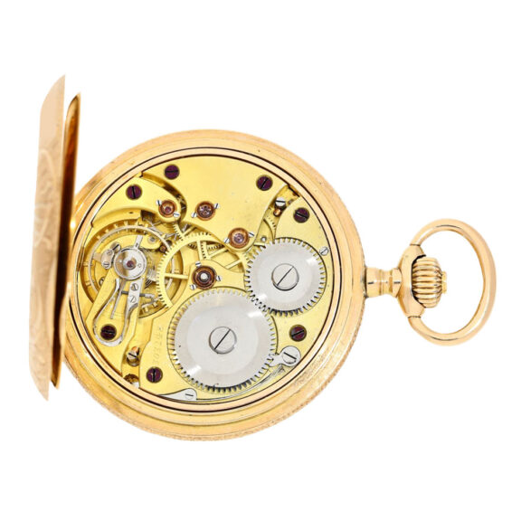 Swiss gold with extremely engraved case Circa 1910 Swiss gold with extremely engraved case Circa 1910