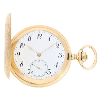 Swiss gold with extremely engraved case Circa 1910 Swiss gold with extremely engraved case Circa 1910