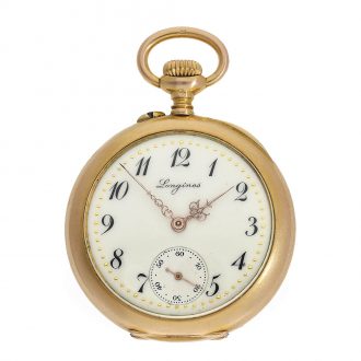 Swiss very rare marksman's watch with Art Nouveau relief case Circa 1907