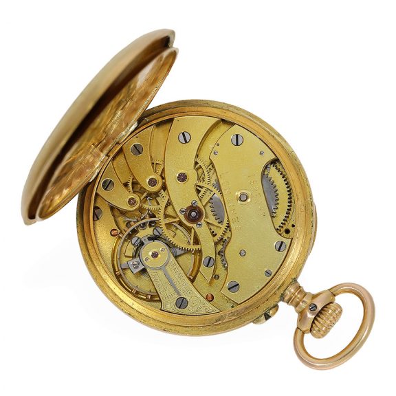 Swiss very rare marksman's watch with Art Nouveau relief case Circa 1907 Swiss very rare marksman's watch with Art Nouveau relief case Circa 1907