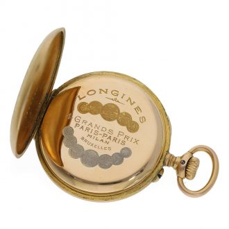 Swiss very rare marksman's watch with Art Nouveau relief case Circa 1907