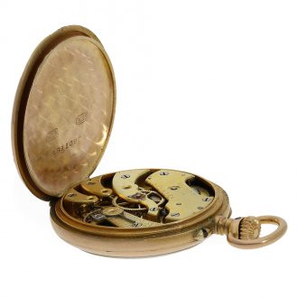 Swiss very rare marksman's watch with Art Nouveau relief case Circa 1907