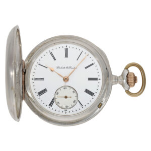 German 900 silver precision pocket watch with lever escapement Circa 1893