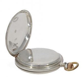 German 900 silver precision pocket watch with lever escapement Circa 1893