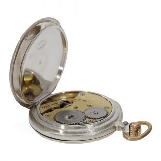 German 900 silver precision pocket watch with lever escapement Circa 1893