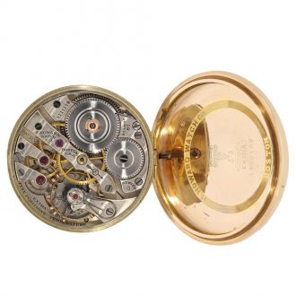 American 14 carat gold railway watch with chain Circa 1912