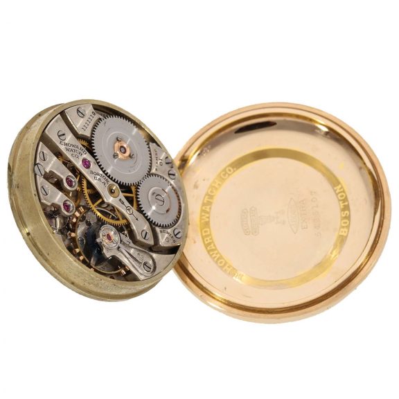 American 14 carat gold railway watch with chain Circa 1912 American 14 carat gold railway watch with chain Circa 1912