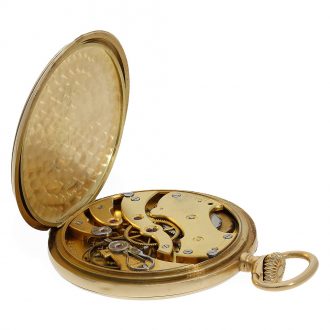 Swiss marksman's watch with an 18 carat gold relief case Circa 1924