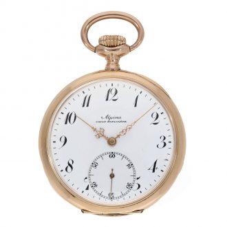 Swiss 14 carat precision lever escapement pocket watch Circa 1910