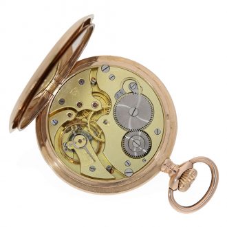 Swiss 14 carat precision lever escapement pocket watch Circa 1910
