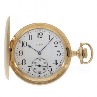American 14 carat gold full hunter cased watch Circa 1916