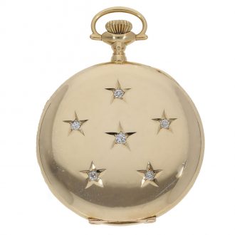 American 14 carat gold full hunter cased watch Circa 1916