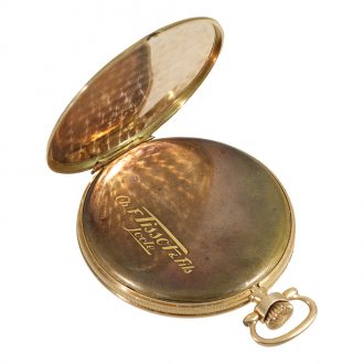 Swiss 14 carat gold dress watch with fine coined band Circa 1925