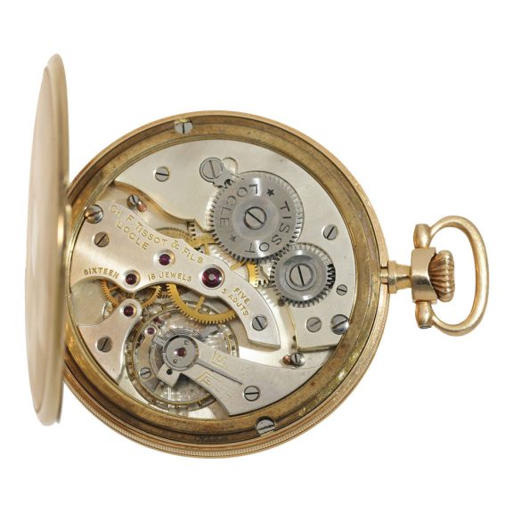 Swiss 14 carat gold dress watch with fine coined band Circa 1925 Swiss 14 carat gold dress watch with fine coined band Circa 1925