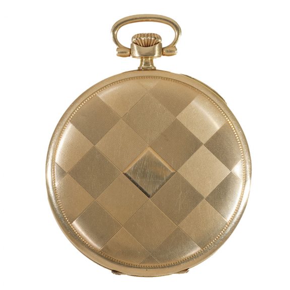 Swiss 14 carat gold dress watch with fine coined band Circa 1925 Swiss 14 carat gold dress watch with fine coined band Circa 1925