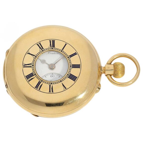 English heavy and fine 18 K gold pocket watch Circa 1869