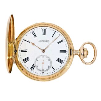 Swiss gold pocket watch made for August Ericsson circa 1910
