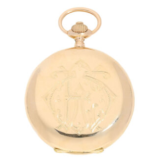 Swiss gold lever hunting pocket watch Circa 1910