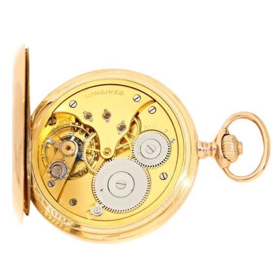 Swiss gold lever hunting pocket watch Circa 1910 Swiss gold lever hunting pocket watch Circa 1910
