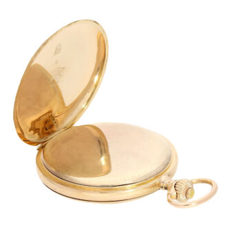 Swiss gold lever hunting pocket watch Circa 1910