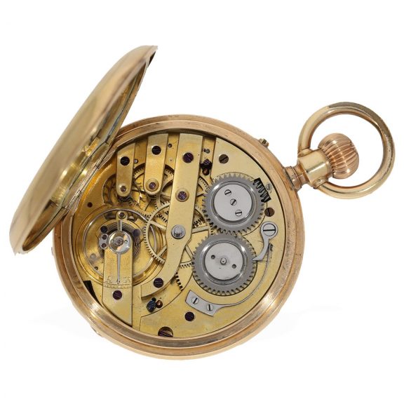 Swiss fine 14 Carat gold full hunter cased pocket watch Circa 1890 Swiss fine 14 Carat gold full hunter cased pocket watch Circa 1890