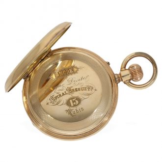 Swiss fine 14 Carat gold full hunter cased pocket watch Circa 1890