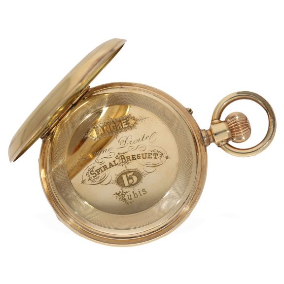 Swiss fine 14 Carat gold full hunter cased pocket watch Circa 1890 Swiss fine 14 Carat gold full hunter cased pocket watch Circa 1890