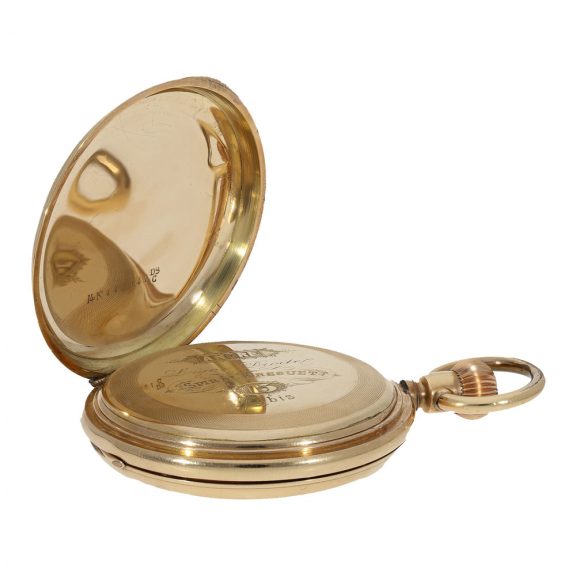 Swiss fine 14 Carat gold full hunter cased pocket watch Circa 1890 Swiss fine 14 Carat gold full hunter cased pocket watch Circa 1890
