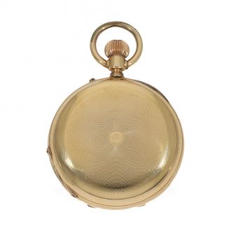 Swiss fine 14 Carat gold full hunter cased pocket watch Circa 1890