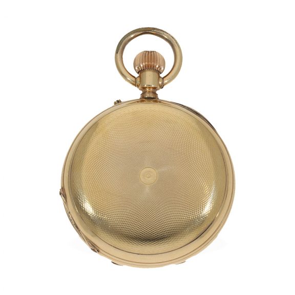 Swiss fine 14 Carat gold full hunter cased pocket watch Circa 1890 Swiss fine 14 Carat gold full hunter cased pocket watch Circa 1890