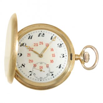 Swiss 18 carat gold full hunter with precision movement Circa 1920