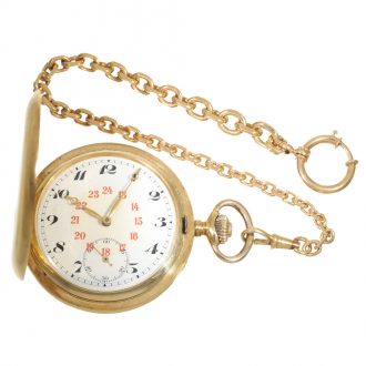Swiss 18 carat gold full hunter with precision movement Circa 1920