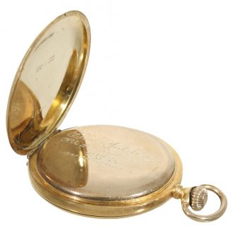 Swiss 18 carat gold full hunter with precision movement Circa 1920