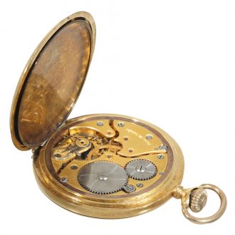 Swiss 18 carat gold full hunter with precision movement Circa 1920