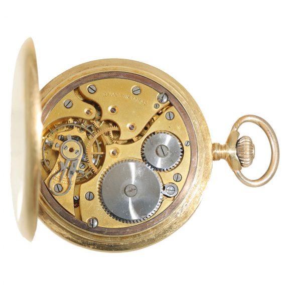 Swiss 18 carat gold full hunter with precision movement Circa 1920 Swiss 18 carat gold full hunter with precision movement Circa 1920