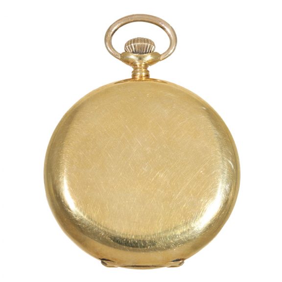 Swiss 18 carat gold full hunter with precision movement Circa 1920 Swiss 18 carat gold full hunter with precision movement Circa 1920