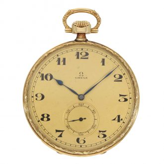 Swiss 14 carat gold dress watch in original box Circa 1929