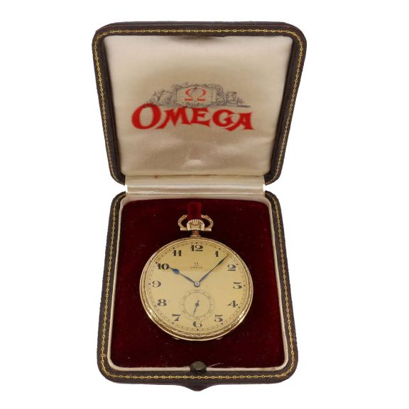 Swiss 14 carat gold dress watch in original box Circa 1929 Swiss 14 carat gold dress watch in original box Circa 1929