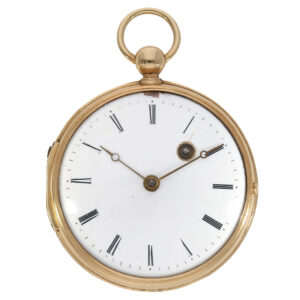 French 18 carat gold verge pocket watch Circa 1800