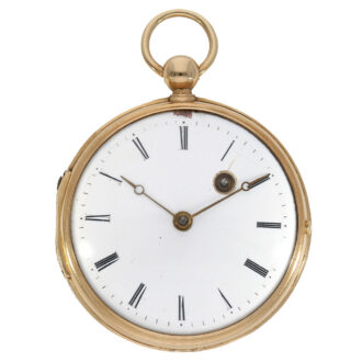 French 18 carat gold verge pocket watch Circa 1800
