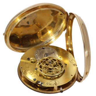 French 18 carat gold verge pocket watch Circa 1800