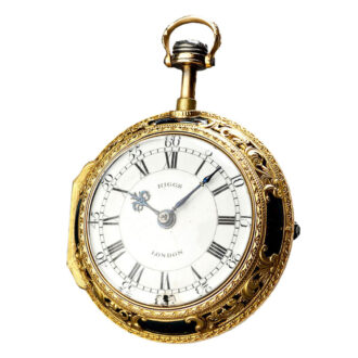 English gold pair cased quarter repeating watch Circa 1770