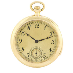 Very small Swiss minute repeater with golden dial Circa 1910