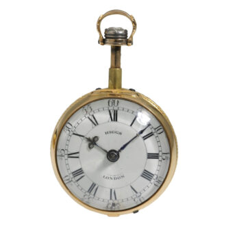 English gold pair cased quarter repeating watch Circa 1770