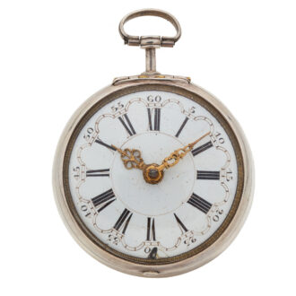 Early Dutch silver keywind verge pocket watch Circa 1700