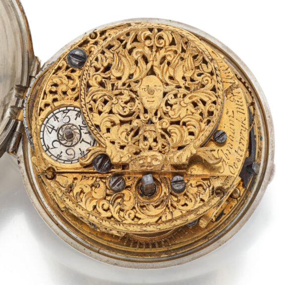 Early Dutch silver keywind verge pocket watch Circa 1700 Early Dutch silver keywind verge pocket watch Circa 1700
